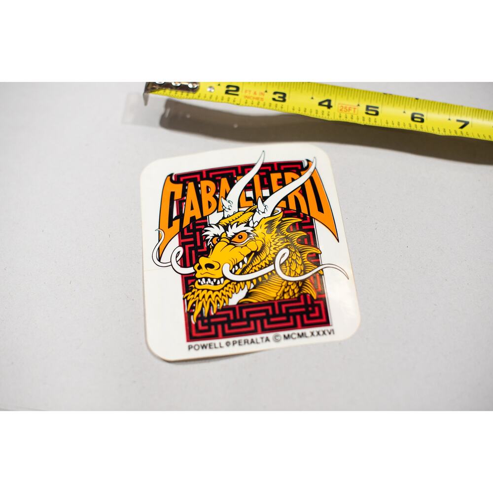 Vintage 80’s NOS Powell Peralta Skateboard Sticker STEVE CABALLERO Dragon 1980s